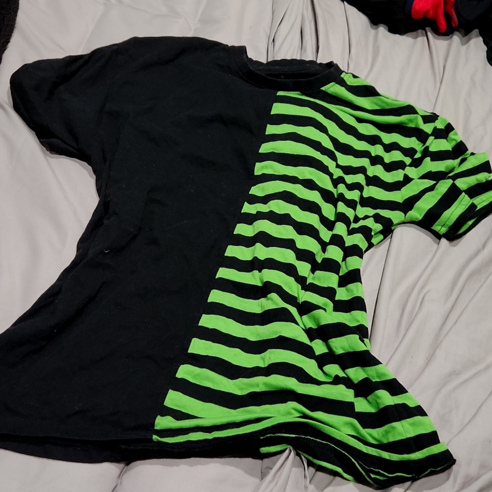 Black and green shirt